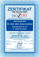 ISO-ZERT Dr. med. dent. Anna Lechner