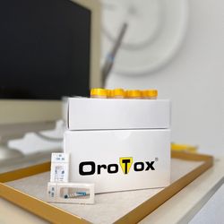 Behandlungszimmer mit Oro Tox Test auf den Tray